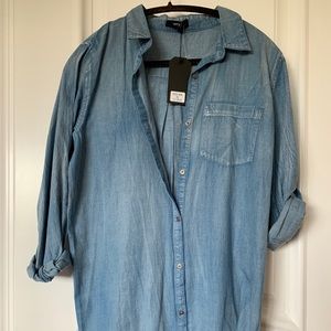 Button down denim dress